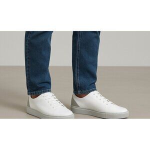 Diverge Mens Cust Leather White Gray Black V17 White Leather w/ Grey minimal low
